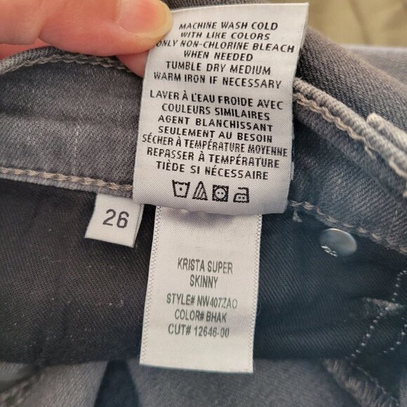 Hudson Gray Krista Super Skinny Stretch Mid Rise Denim Jeans Pants Size 26 - Picture 11 of 13